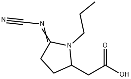 外消旋N-丙基-2-氰基亚胺基吡咯烷-5-乙酸, 1246833-75-9, 结构式