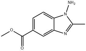 1H-Benzimidazole-5-carboxylicacid,1-amino-2-methyl-,methylester(9CI) Structure