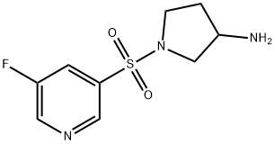 1-(5-fluoropyridin-3-ylsulfonyl)pyrrolidin-3-aMine Struktur