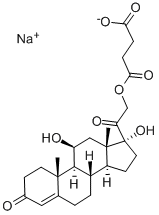 21-[4-(ソジオオキシ)-1,4-ジオキソブトキシ]-11β,17α-ジヒドロキシプレグナ-4-エン-3,20-ジオン 化学構造式