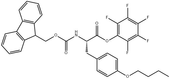 芴甲氧羰基-O-叔丁基-L-酪氨酸五氟苯酯, 125043-03-0, 结构式