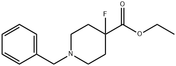 4-Piperidinecarboxylic acid, 4-fluoro-1-(phenylMethyl)-, ethyl ester Struktur