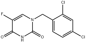 1-(2,4-ジクロロベンジル)-5-フルオロウラシル 化学構造式