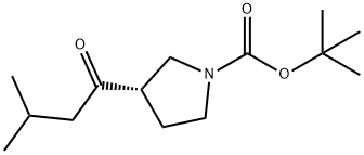 (S)-tert-butyl 3-(3-methylbutanoyl)pyrrolidine-1-carboxylate Structure