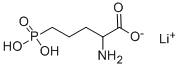 DL-2-アミノ-5-ホスホノ吉草酸 リチウム塩 化学構造式