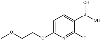 (2-氟-6-(2-甲氧基乙氧基)吡啶-3-基)硼酸, 1253575-61-9, 结构式