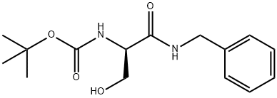 (R)-(1-(苄基氨基)-3-羟基-1-氧代丙-2-基)氨基甲酸叔丁酯, 1253790-58-7, 结构式