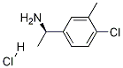 (R)-1-(4-氯-3-甲基苯基)乙胺盐酸盐, 1255306-36-5, 结构式