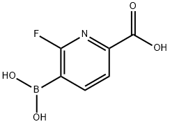 6-羧基-2-氟吡啶-3-硼酸 结构式