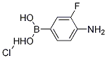 4-氨基-3-氟苯基硼酸盐酸盐, 1256355-32-4, 结构式