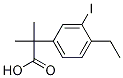 4-エチル-3-ヨード-α,α-ジメチルベンゼン酢酸 化学構造式