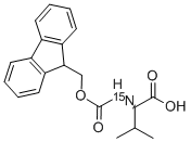 N-芴甲氧羰基-[15N]缬氨酸 结构式