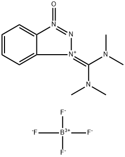 O-(ベンゾトリアゾール-1-イル)-N,N,N',N'-テトラメチルウロニウム テトラフルオロボラート 化学構造式