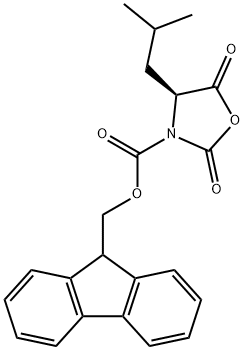 (S)-(9H-FLUOREN-9-YL)METHYL 4-ISOBUTYL-2,5-DIOXOOXAZOLIDINE-3-CARBOXYLATE, 125814-21-3, 结构式