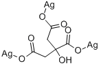 2-ヒドロキシ-1,2,3-プロパントリカルボン酸三銀(I) 化学構造式