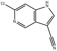 6-氯-1H-吡咯并[3,2-C]吡啶-3-甲腈 结构式