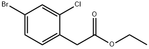 4-Bromo-2-chlorobenzeneacetic Acid Ethyl Ester, 1261606-45-4, 结构式