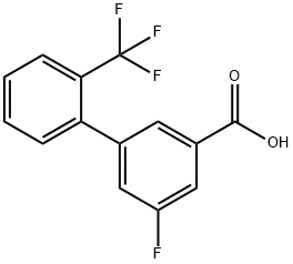 5-フルオロ-2'-(トリフルオロメチル)-[1,1'-ビフェニル]-3-カルボン酸 化学構造式