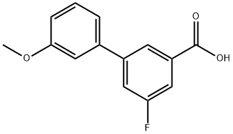 5-フルオロ-3'-メトキシ-[1,1'-ビフェニル]-3-カルボン酸 化学構造式