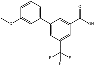 3'-メトキシ-5-(トリフルオロメチル)-[1,1'-ビフェニル]-3-カルボン酸 化学構造式