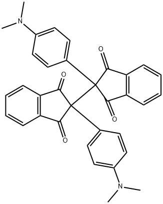 2,2'-Bis[4-(dimethylamino)phenyl]-2,2'-bi[indan]-1,1',3,3'-tetrone 结构式