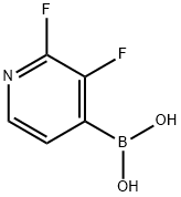 2,3-二氟吡啶-4-基硼酸, 1263374-42-0, 结构式