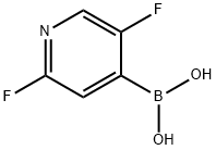 2,5-二氟吡啶-4-硼酸 结构式