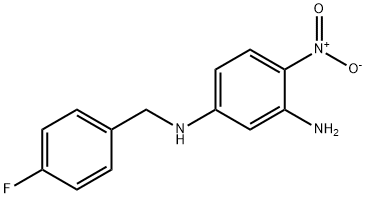 2-氨基-4-[(4-氟苄基)氨基]-1-硝基苯 结构式
