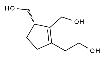 (S)-2,3-ビス(ヒドロキシメチル)-1-(2-ヒドロキシエチル)-1-シクロペンテン 化学構造式