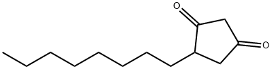 4-オクチルシクロペンタン-1,3-ジオン 化学構造式
