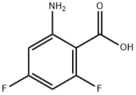 2-氨基-4,6-二氟苯甲酸, 126674-77-9, 结构式
