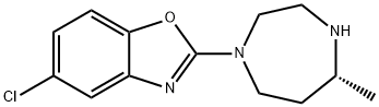 (R)-5-クロロ-2-(5-メチル-1,4-ジアゼパン-1-イル)ベンゾ[D]オキサゾール 化学構造式