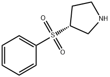 (3R)-3-(ベンゼンスルホニル)ピロリジン 化学構造式