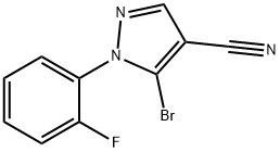 5 -溴- 1 -(2 -氟苯基)- 1H -吡唑-4-甲腈 结构式