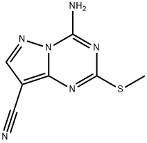 4-氨基-2-(甲基硫)吡唑并[1,5-A][1,3,5]三嗪-8-甲腈, 1273577-56-2, 结构式