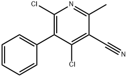 3-Cyano-4,6-dichloro-2-methyl-5-phenylpyridine Structure