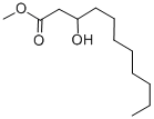 3‐ヒドロキシウンデカン酸メチル 化学構造式