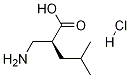 (S)-2-(アミノメチル)-4-メチルペンタン酸塩酸塩 化学構造式