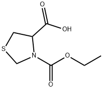 (-)-チアゾリジン-3,4-ジカルボン酸3-エチル 化学構造式