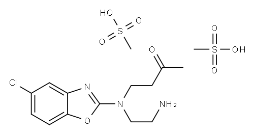 4-((2-aMinoethyl)(5-chlorobenzo[d]oxazol-2-yl)aMino)butan-2-one (diMethanesulfonate) Struktur