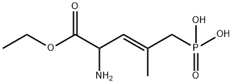 rac-(R*,E)-2-アミノ-4-メチル-5-(ジヒドロキシホスフィニル)-3-ペンテン酸エチル 化学構造式