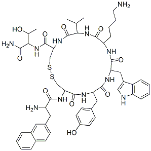 醋酸兰瑞肽, 127984-74-1, 结构式