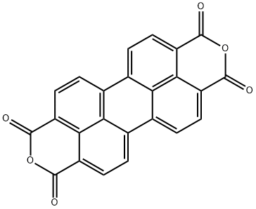 3,4,9,10-ペリレンテトラカルボン酸二無水物 化学構造式