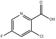 3-氯-5 - 氟吡啶-2 - 羧酸, 128073-01-8, 结构式