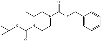 (R)-2-METHYL-PIPERAZINE-1,4-DICARBOXYLIC ACID 4-BENZYL ESTER 1-TERT-BUTYL ESTER Structure