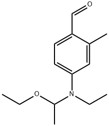 N-Ethyl-N-ethoxylethyl-4-amino-2-methyl benzaldehyde Struktur