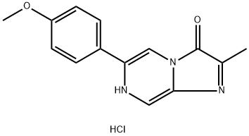 2-甲基-6-(4-甲氧苯基)-3,7-二氢咪唑并[1,2-A]吡嗪-3-酮盐酸盐[化学发光试剂], 128322-44-1, 结构式