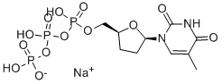 2′,3′-二脱氧胸苷 5′-三磷酸, 128524-26-5, 结构式