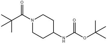 tert-Butyl N-[1-(2,2-dimethylpropanoyl)piperidin-4-yl]carbamate Struktur