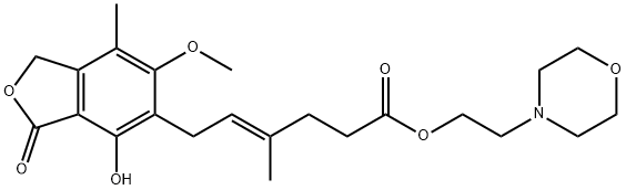 霉酚酸吗啉乙酯 结构式